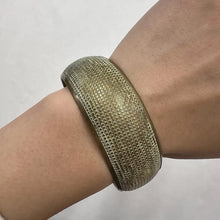 Vintage Textured Brass Tone Bangle | Wide Etched Cuff Bracelet | Minimalist Statement Jewelry | Retro Bohemian Bracelet