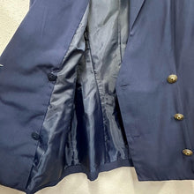 Vintage 80s Navy Blazer | Gold Baroque Scroll Embroidery, Double-Breasted Jacket
