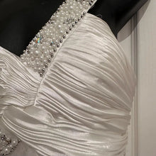 Vintage White One Shoulder Pearl Embellished Party Dress Size 8 Fairy Prom Dress