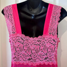 Vintage Fuchsia Satin Peignoir Set – Lace Trim Maxi Nightgown & Robe
