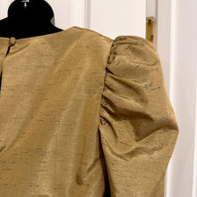 Vintage Julie Cox Designs Gold Bow Dress | Drop Waist Dress Made in Australia