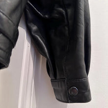 Vintage Australian Leather Jacket, 80s Black Pleated Panel Power Jacket, Size M