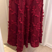 Bariano Australia Wine Red Floral Lace Mermaid Gown | Open Back Evening Maxi Dress
