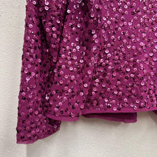 DKNY Silk Sequin Blazer | Magenta Evening Jacket | Donna Karan Party Wear Size 10