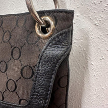Oroton Monogram Canvas Crossbody Bag | Black Leather Trim, Australian Designer