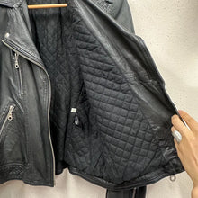 Whistles Black Leather Moto Biker Jacket | Genuine Leather YKK Zip Women's UK 10