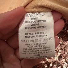 Bariano Rose Gold Sequin Halter Maxi Dress – Y2K Glam Open Back Formal Gown