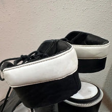 Vintage Black Leather Lace-Up Heeled Sandals / Chunky Block Heel / Minimalist Strappy Shoes / EU 40 US 9 AU 9 / 90s Style