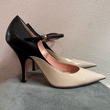 Rochas Black Beige Patent Leather Mary Jane Heels (EU 41) Made in Italy Pumps