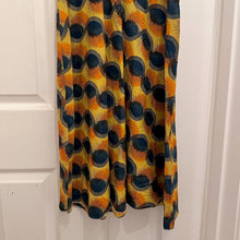 Vintage Orange Ruffle Neck Midi Dress | African Print Style Statement
