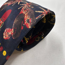 Vintage 1980s Warner Bros. Dapper Novelty Tie Red Navy Character Print
