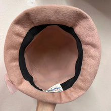 Vintage Bonhomme Paris Cloche Hat | Blush Pink Wool, 1960s Style Women's Hat