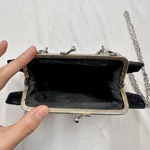 Vintage Black Beaded Evening Bag | Art Deco Style Chain Shoulder Purse