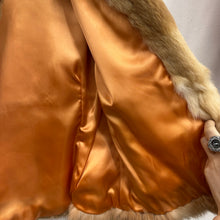 Vintage Rabbit Fur Jacket | Caramel Brown & Cream Patchwork Fur Coat | 1970s Style
