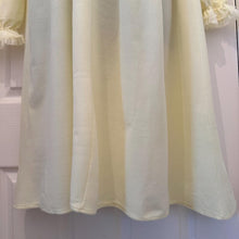 Vintage Butter Yellow Babydoll Nightgown / Lace Ruffle Night Dress / Coquette Fairy Lingerie Dress