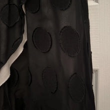 Exclusive Mng Edition Black Polka Dot Chiffon Open Back Maxi Dress Size S