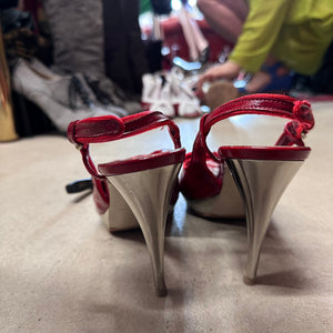 Red Sling Back Heels