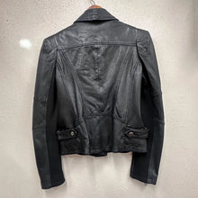Whistles Black Leather Moto Biker Jacket | Genuine Leather YKK Zip Women's UK 10