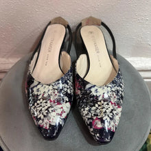 Peter Kaiser Floral Slingback Kitten Heels | Pointed Toe Patent Finish Dress Shoes