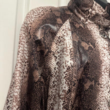 Vintage Snake Print Utility Jacket | Y2K Python Safari Lightweight Coat