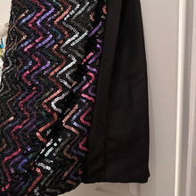 Vintage Jessica McClintock Sequin Strapless Maxi Dress – Rainbow Zigzag Evening Gown