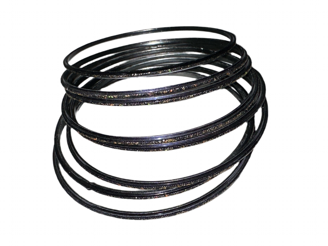 Gunmetal Bangle Bracelets