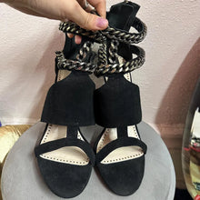 Robert Robert Black Suede Chain Strap Stiletto Heels (EU40)