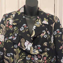 Trelise Cooper Couture Floral Brocade Blazer | Asymmetric Ruffle Jacket | Black Jacquard Statement Blazer | NZ Designer | Size 12