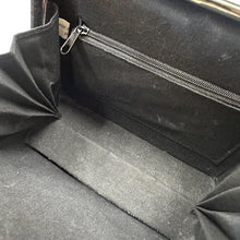 Vintage Black Floral Jacquard Evening Bag | Gothic Romantic Satin Clutch | 90s Shoulder Purse