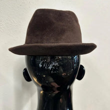 Vintage Brown Wool Alpine Fedora Hat | Rope Band Felt Hat | Traditional Tyrolean Style | Unisex | 55cm