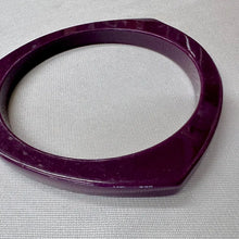 Vintage dark purple Geometric Acrylic Bangle Bracelet | Chunky Angular Bracelet | Retro Y2K Jewelry