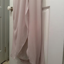True Brides by Walters Beige Chiffon Evening Gown Size 10 Lace Up Back