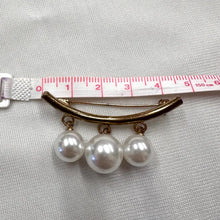 Vintage Pearl Drop Bar Brooch | Brass Gold Tone Minimal Brooch | Mid Century Style Faux Pearl Pin | 1950s Inspired Jewelry
