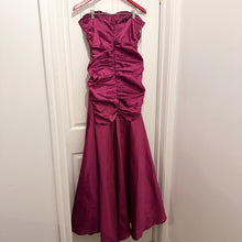 Vintage Nicole Bakti Silk Strapless Gown | Fuchsia Beaded Mermaid Evening Dress Made in USA