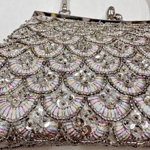 Vintage Gregory Ladner Beaded Sequin Evening Bag | White Bridal Clutch, Art Deco Style Purse