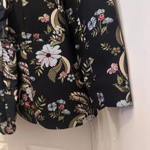 Trelise Cooper Couture Floral Brocade Blazer | Asymmetric Ruffle Jacket | Black Jacquard Statement Blazer | NZ Designer | Size 12