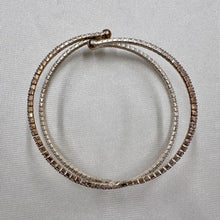 Vintage Rhinestone Wrap Bracelet | Flexible Silver Tone Coil Bangle | Sparkly Statement Cuff | Adjustable Bracelet
