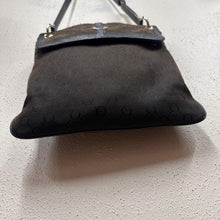 Oroton Monogram Canvas Crossbody Bag | Black Leather Trim, Australian Designer