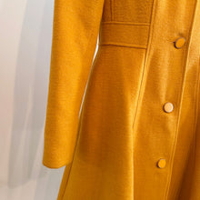 Mustard Wool Blend Coat, REVIEW Australian Designer Coat, Fit and Flare Coat, Bow Back Coat, Vintage Inspired Statement Coat, Size 8
