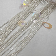 Vintage Wrap-Around Beaded Fringe Bracelet | Iridescent Sequin & White Bead Cuff | Boho Statement Jewelry