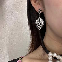 Vintage Rhinestone Chandelier Earrings – Gunmetal Crystal Statement