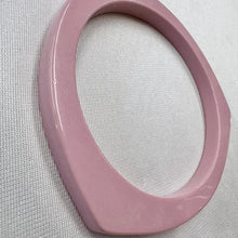 Vintage Pink Geometric Acrylic Bangle Bracelet | Pastel Chunky Angular Bracelet | Retro Y2K Jewelry