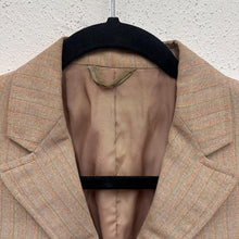 Vintage Italian Beige Pinstripe Blazer | Classic Tailored Jacket | Neutral Business Blazer | Women’s Medium