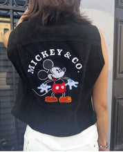 Vintage Mickey & Co. Suede Vest – Embroidered Back, 90s Disney Streetwear