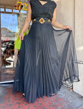 Original Mary Charmaine Black Chiffon Evening Jumpsuit – Early 1970s