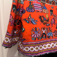 Stella Jean Made in Italy Cotton Statement Jacket | Vibrant Folk Art Print Blazer | Double Breasted Designer Jacket | Size IT 42