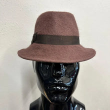 Vintage Light Mocha Wool Felt Fedora Hat | Classic Ribbon Band, Unisex (56cm)