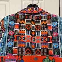 Stella Jean Made in Italy Cotton Statement Jacket | Vibrant Folk Art Print Blazer | Double Breasted Designer Jacket | Size IT 42