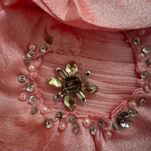 Vintage MAY QUEEN Pink One Shoulder Rosette Cocktail Dress Y2K Prom Dress Size 14