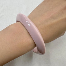 Vintage Pastel Pink Acrylic Bangle Bracelet | Glossy Chunky Retro Bracelet | Y2K Statement Jewelry